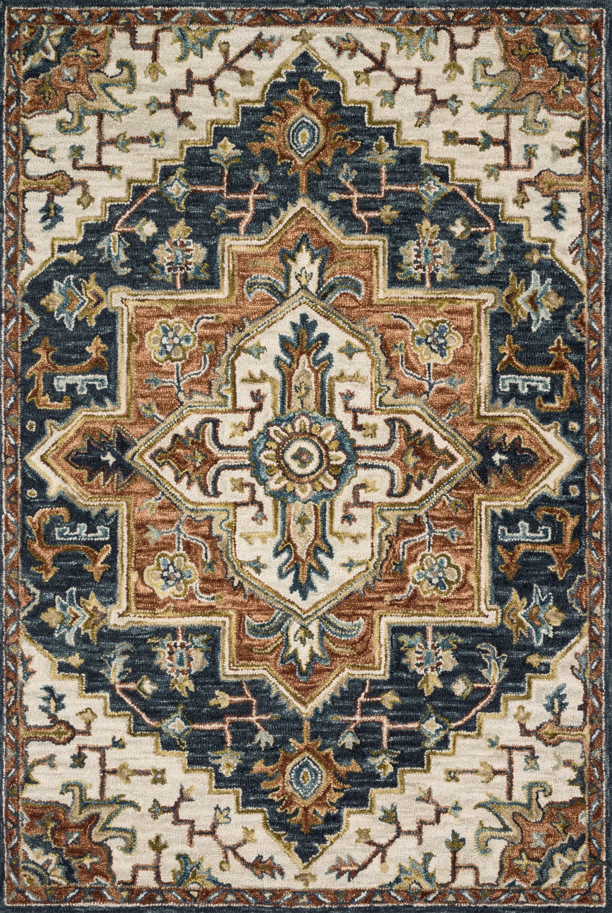 Victoria VK-19 Blue / Multi Area Rug by Loloi