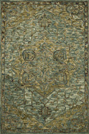 The Victoria VK-20 Dark Green / Tobacco Area Rug transforms any space with dark green and rich tobacco tones and traditional design in a hooked 100% wool area rug