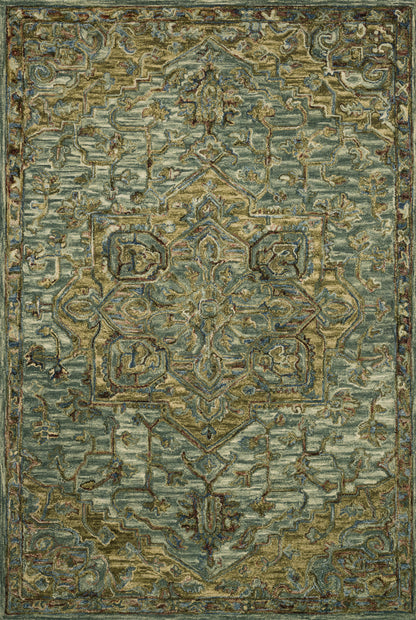 The Victoria VK-20 Dark Green / Tobacco Area Rug transforms any space with dark green and rich tobacco tones and traditional design in a hooked 100% wool area rug