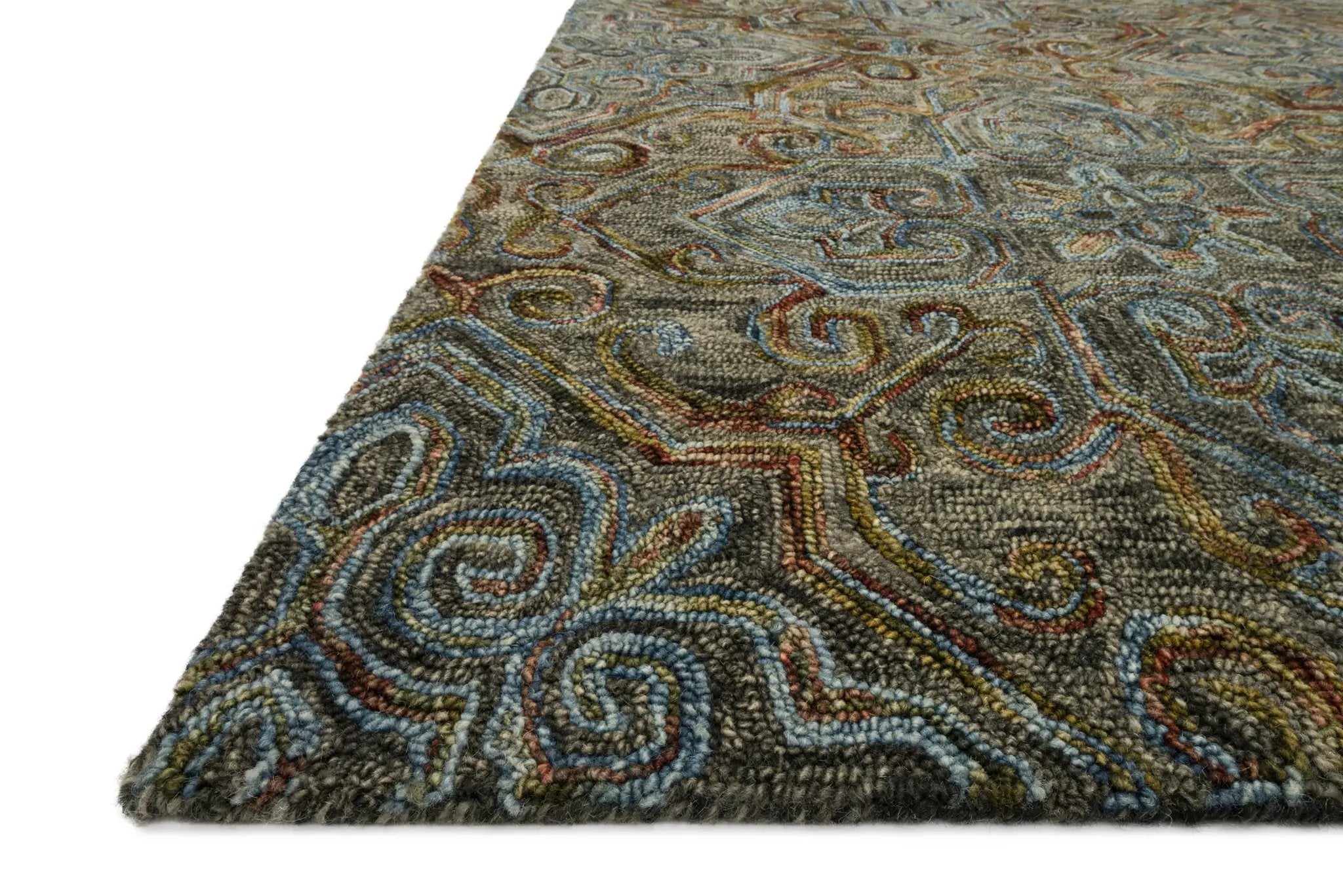 Victoria VK-21 Charcoal / Multi Area Rug by Loloi