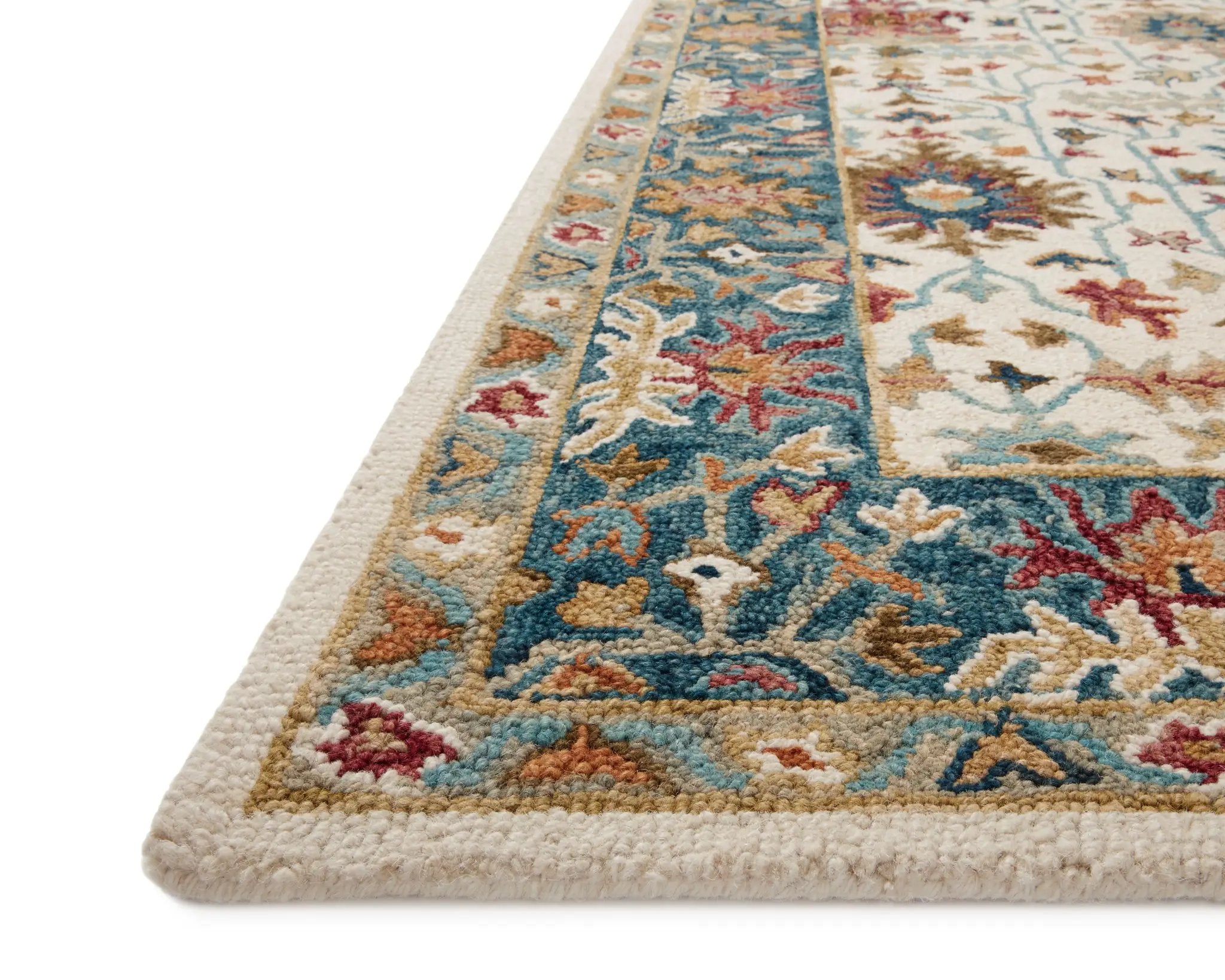 Victoria VK-23 Ivory / Sky Area Rug by Loloi