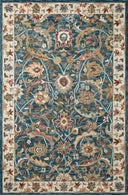 The Victoria VK-24 Ocean / Multi Area Rug showcases serene ocean and vibrant multi-toned tones in a hooked 100% wool area rug with traditional style