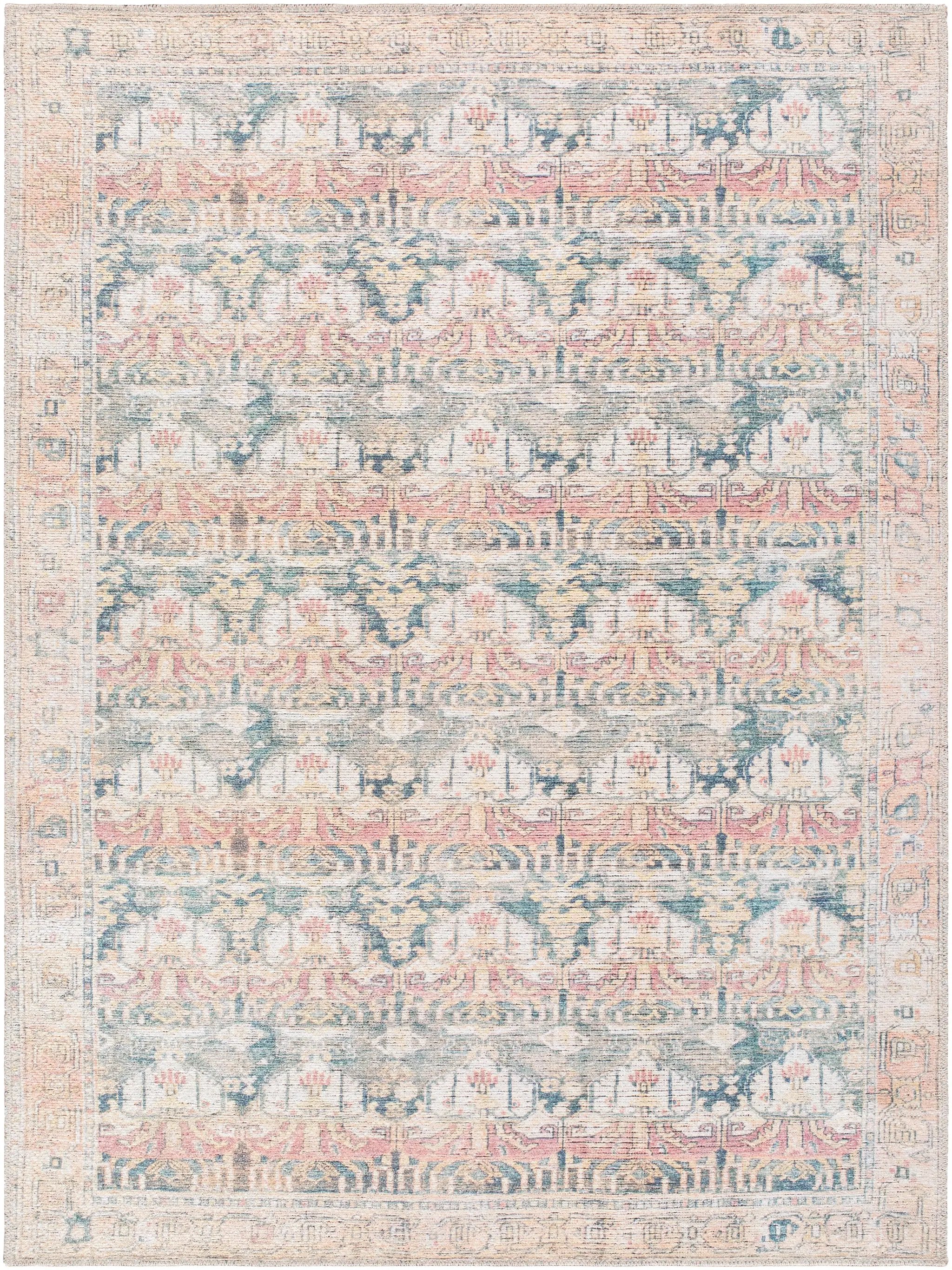 Vinny VNY-2317 Medium-Green Area Rug by LIVABLISS