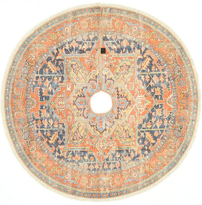 Momeni VTS-2 Navy Vintage Round Tree Skirt