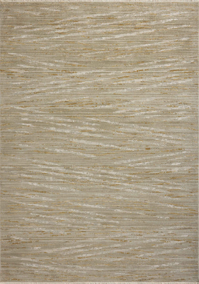 Featuring calming sage and radiant gold hues and abstract and linear detail, the Wade WAE-01 Sage / Gold Area Rug is a power-loomed 100% polyester area rug for any room