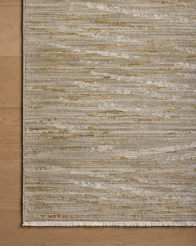Featuring calming sage and radiant gold hues and abstract and linear detail, the Wade WAE-01 Sage / Gold Area Rug is a power-loomed 100% polyester area rug for any room