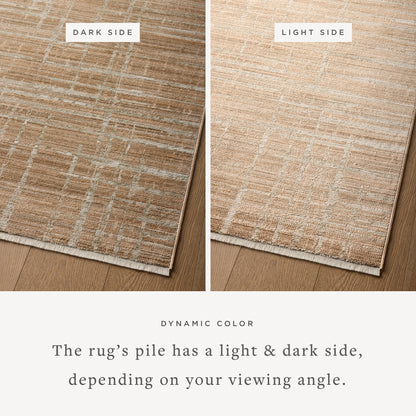 The Wade WAE-03 Clay / Silver Area Rug pairs earthy clay and shimmering silver tones and abstract and linear patterns in a power-loomed 100% polyester area rug