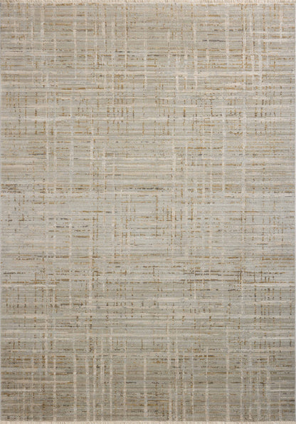 Crafted as a power-loomed 100% polyester area rug, the Wade WAE-03 Mist / Gold Area Rug brings soft misty and radiant gold warmth and abstract and linear character to your space