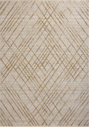 The Wade WAE-04 Beige / Gold Area Rug blends warm beige and radiant gold tones and abstract and linear motifs into a power-loomed 100% polyester area rug with timeless appeal