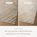 The Wade WAE-04 Beige / Gold Area Rug blends warm beige and radiant gold tones and abstract and linear motifs into a power-loomed 100% polyester area rug with timeless appeal