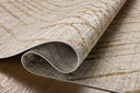 The Wade WAE-04 Beige / Gold Area Rug blends warm beige and radiant gold tones and abstract and linear motifs into a power-loomed 100% polyester area rug with timeless appeal