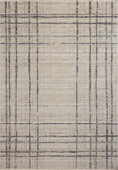 The Wade WAE-05 Beige / Midnight Area Rug delivers warm beige and dramatic midnight beauty and abstract and linear elegance in a power-loomed 100% polyester area rug