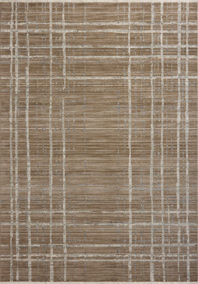 Designed with abstract and linear artistry in brown and grounding stone hues, the Wade WAE-05 Brown / Stone Area Rug is a power-loomed 100% polyester area rug that stands out