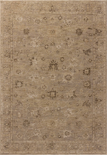 A power-loomed 100% polyester area rug featuring traditional and vintage design and versatile taupe and warm natural tones, the Willa WIA-02 Taupe / Natural Area Rug adds character to any room