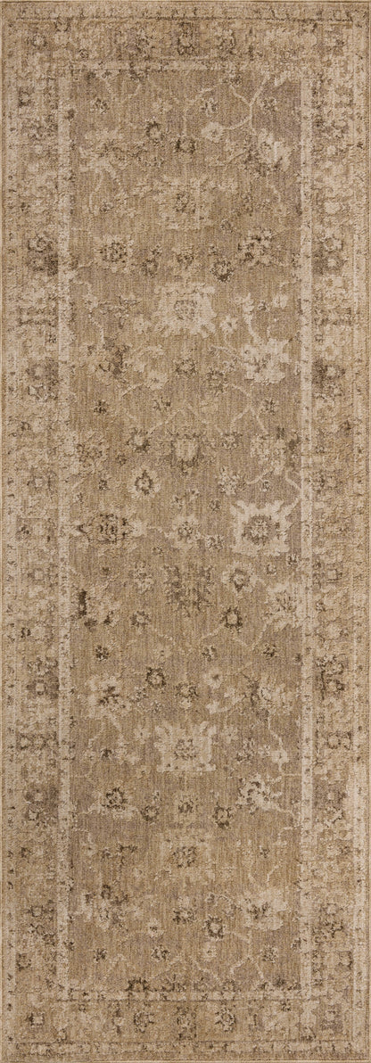 A power-loomed 100% polyester area rug featuring traditional and vintage design and versatile taupe and warm natural tones, the Willa WIA-02 Taupe / Natural Area Rug adds character to any room