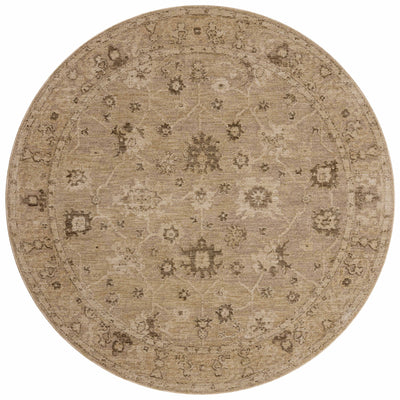 A power-loomed 100% polyester area rug featuring traditional and vintage design and versatile taupe and warm natural tones, the Willa WIA-02 Taupe / Natural Area Rug adds character to any room