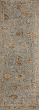 Rich in breezy sky-blue and warm natural hues with traditional and vintage detail, the Willa WIA-03 Sky / Natural Area Rug is a power-loomed 100% polyester area rug built for style and comfort