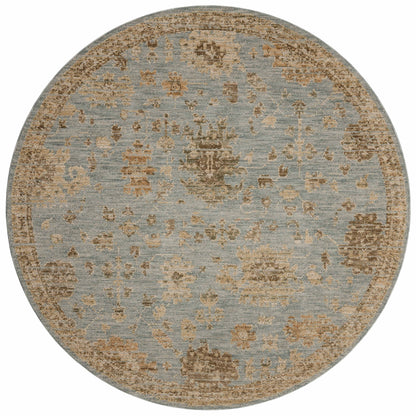 Rich in breezy sky-blue and warm natural hues with traditional and vintage detail, the Willa WIA-03 Sky / Natural Area Rug is a power-loomed 100% polyester area rug built for style and comfort