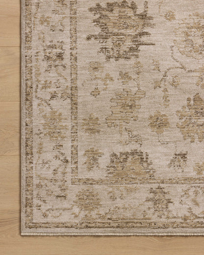 The Willa WIA-04 Fog / Natural Area Rug offers misty and warm natural sophistication and traditional and vintage charm in a power-loomed 100% polyester area rug