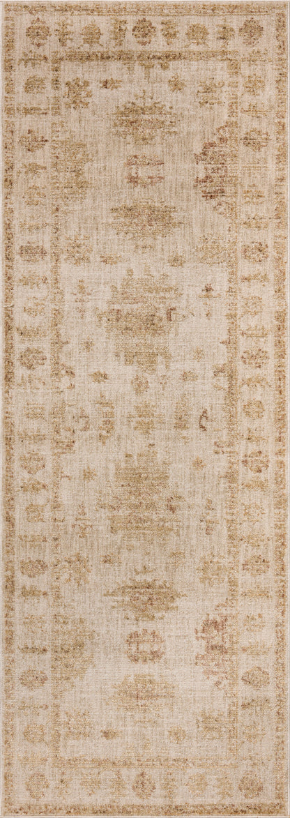 Finished in bone and earthy clay tones with traditional and vintage styling, the Willa WIA-07 Bone / Clay Area Rug is a power-loomed 100% polyester area rug for modern living
