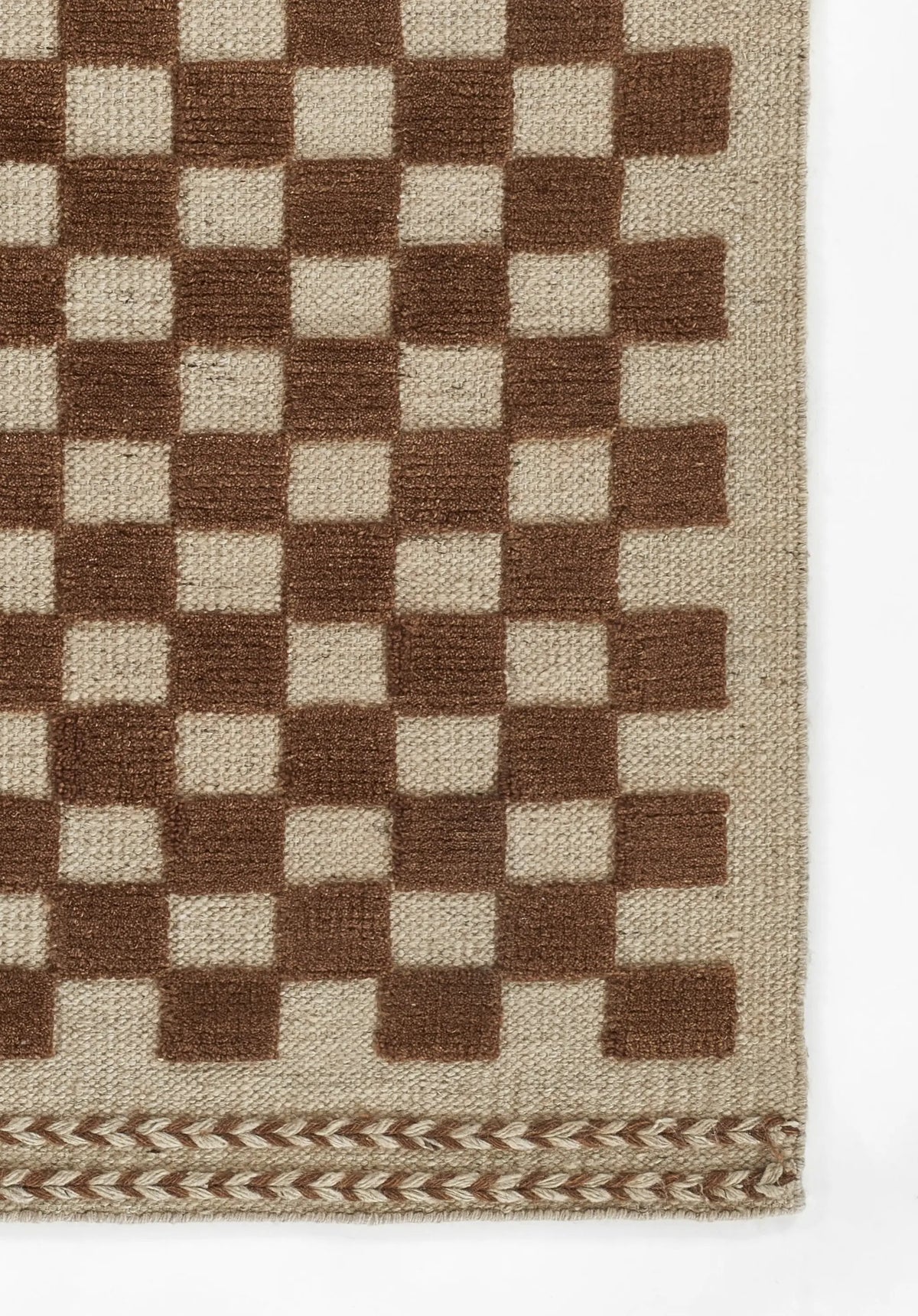Willow WLO-1 (Checkered) Brown Area Rug by Momeni