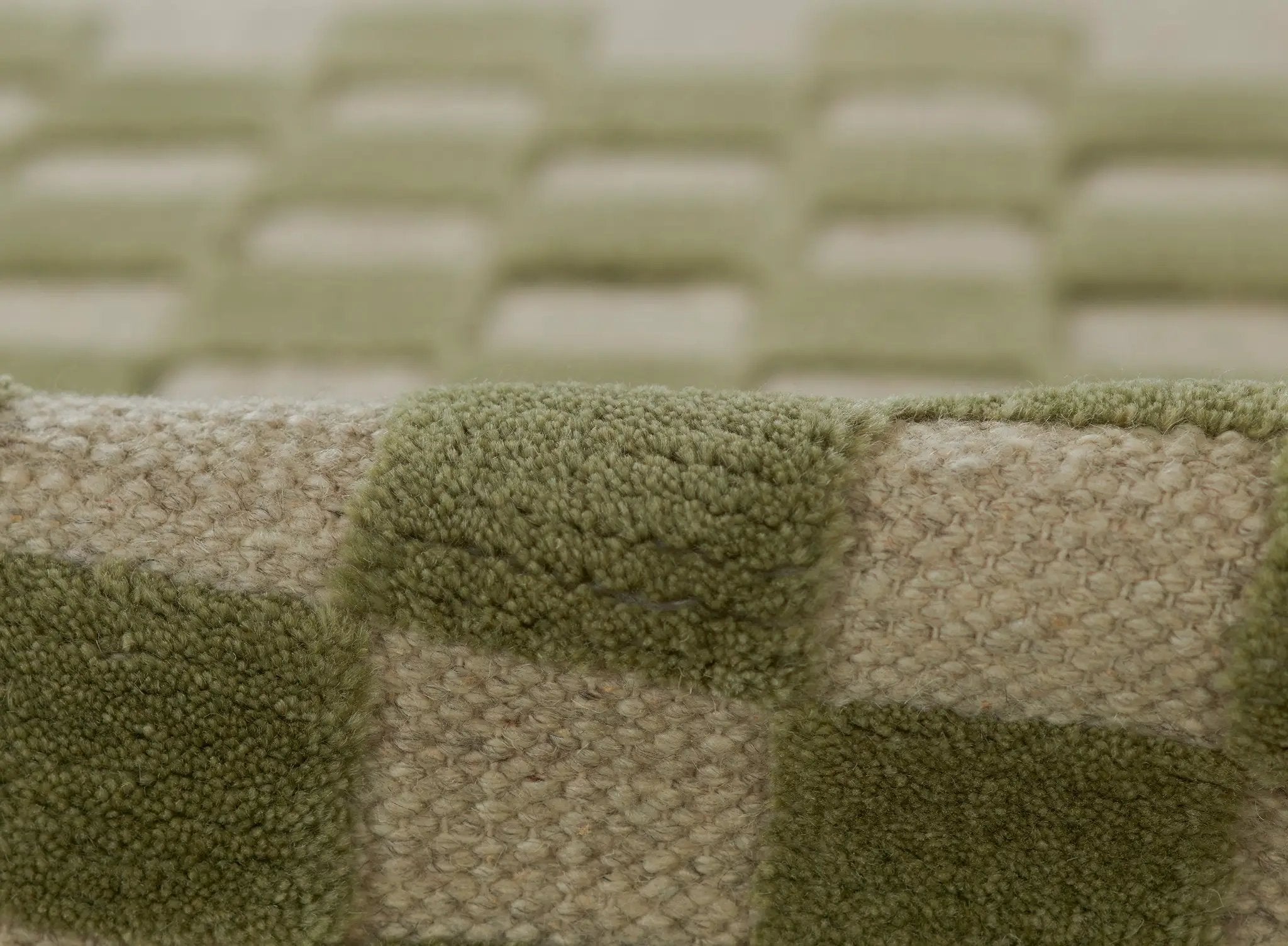 Willow WLO-1 (Checkered) Green Area Rug by Momeni