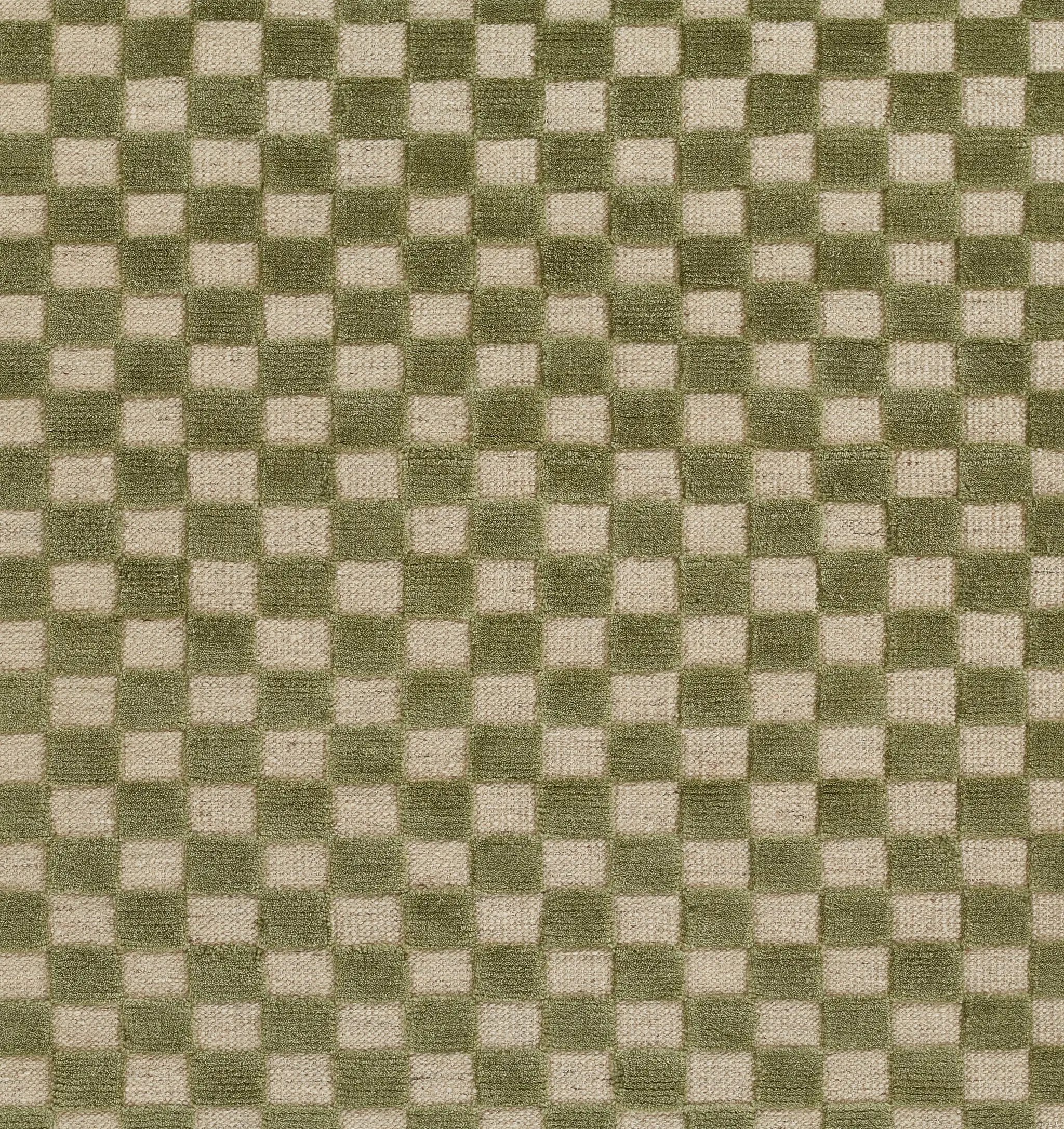 Willow WLO-1 (Checkered) Green Area Rug by Momeni