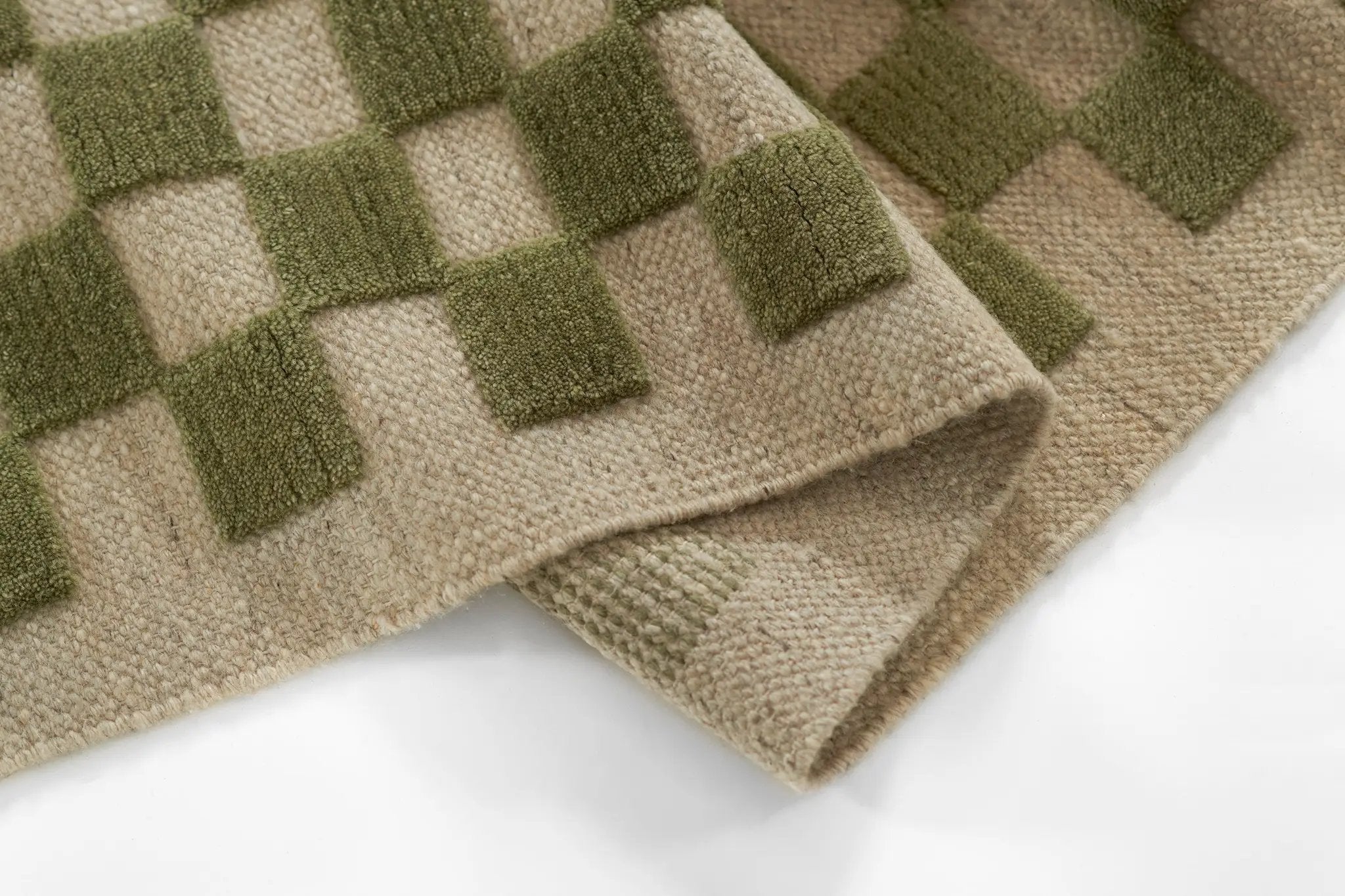Willow WLO-1 (Checkered) Green Area Rug by Momeni