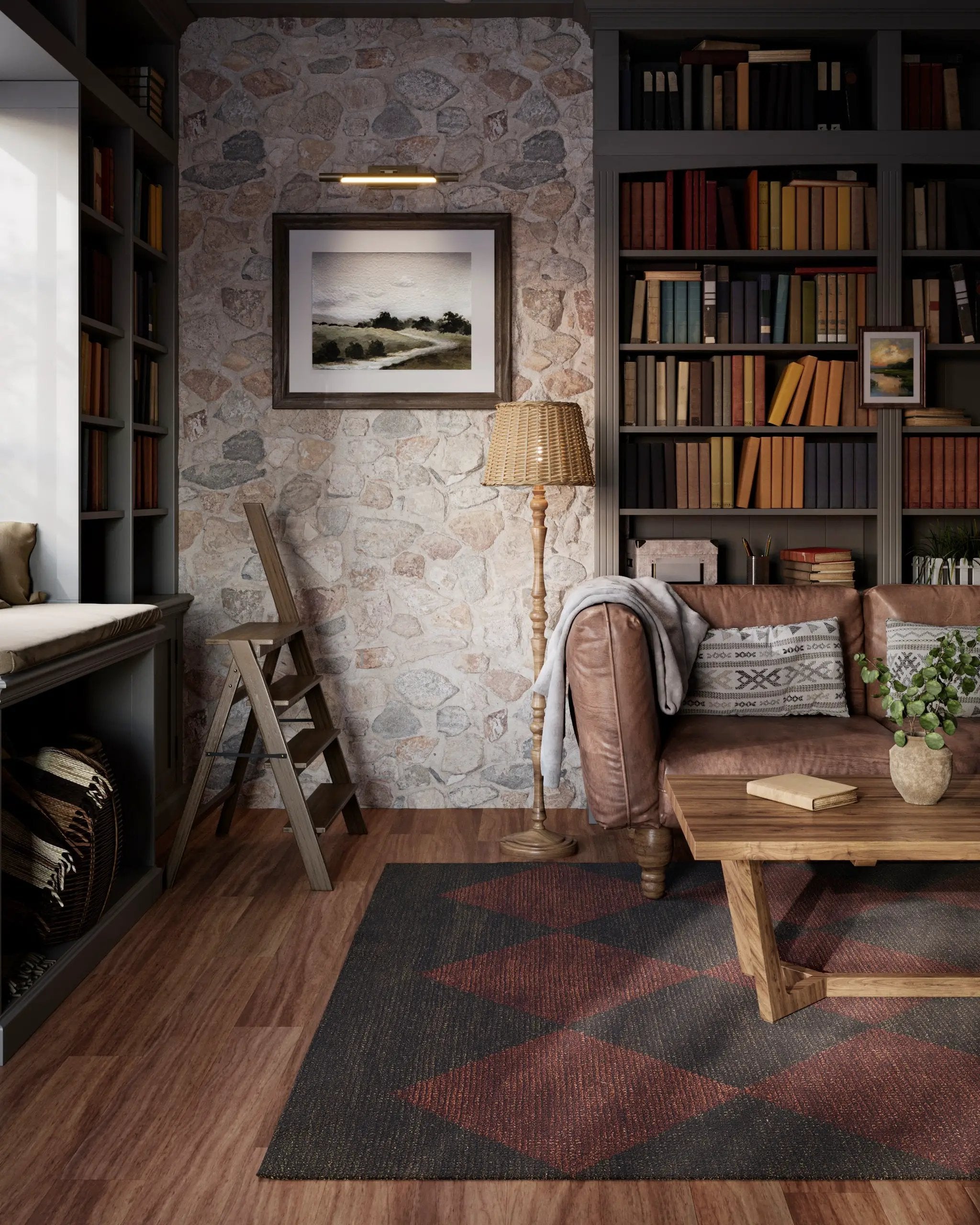 Willow WLO-4 (Checkered) Copper Area Rug by Momeni