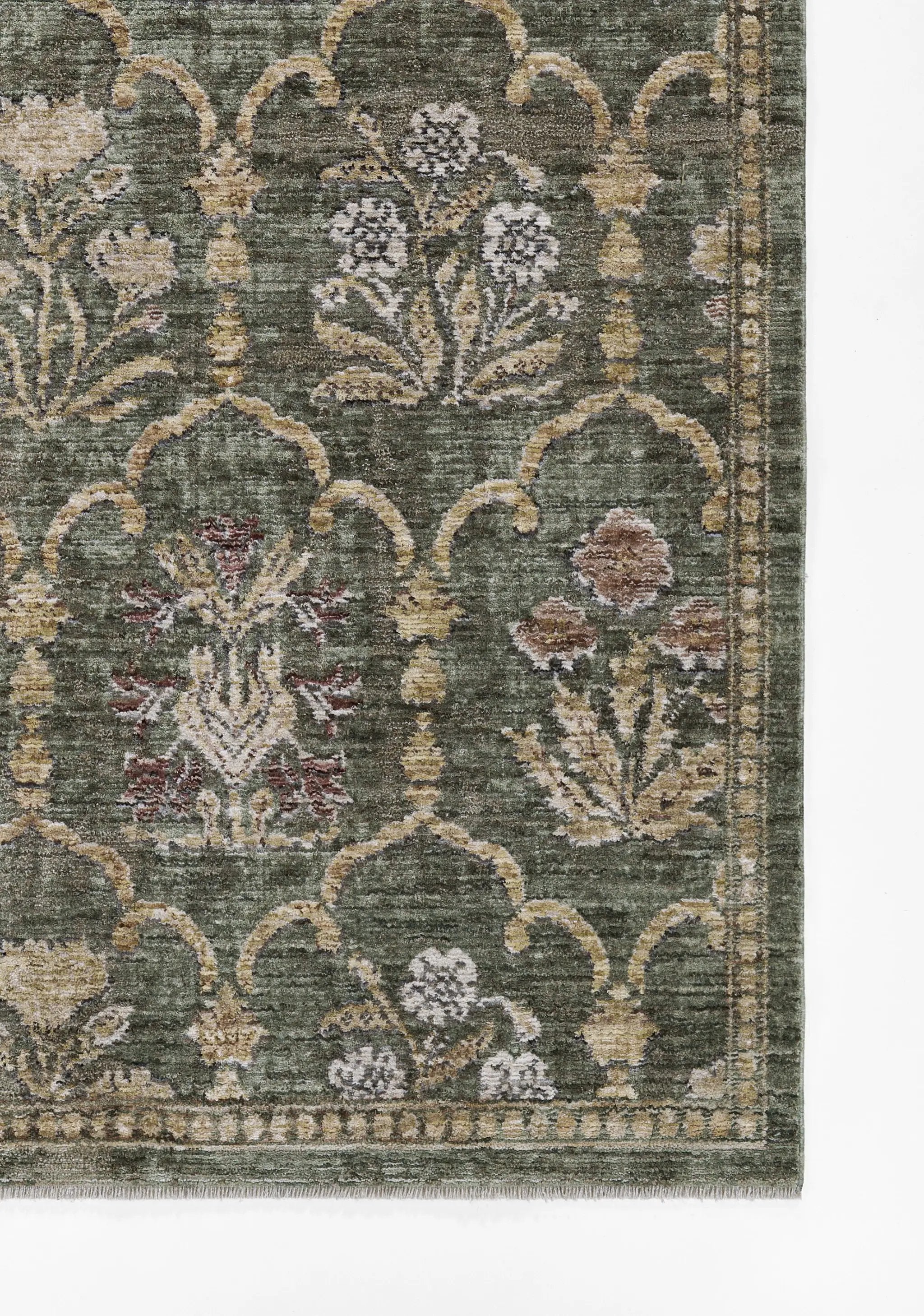 Wisteria WIS-1 Green Area Rug by Momeni