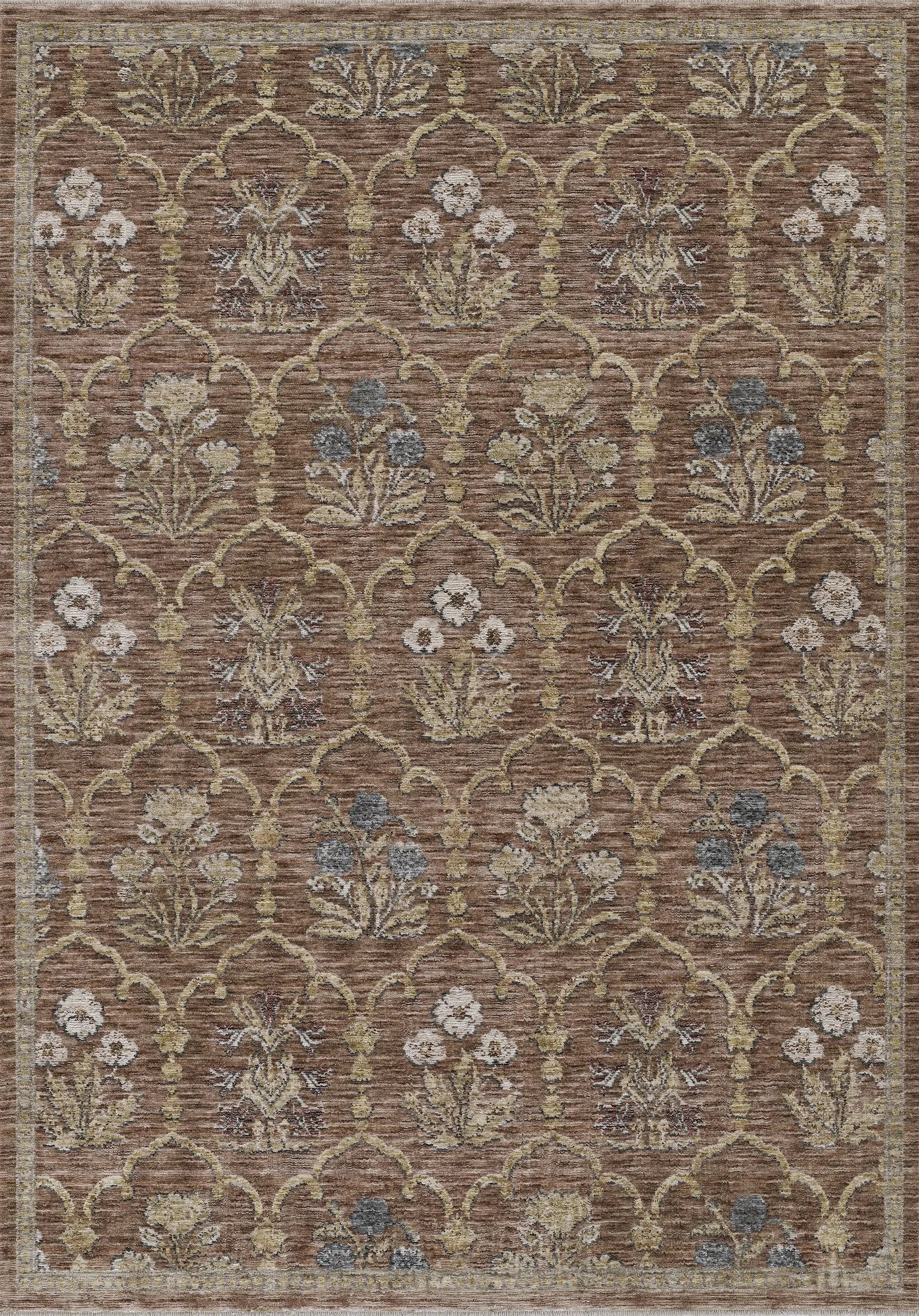 Wisteria WIS-1 Rust Area Rug by Momeni