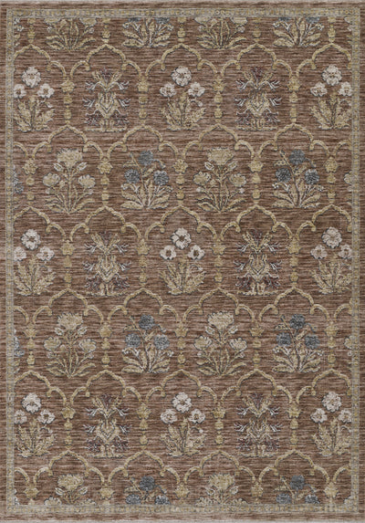 Momeni Wisteria WIS-1 Rust Area Rug, vintage floral rug with botanical pattern