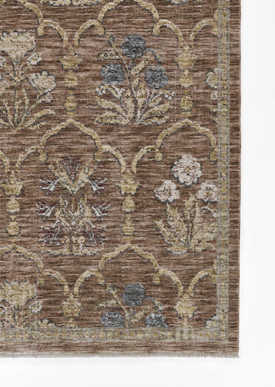 Momeni Wisteria WIS-1 Rust Area Rug, vintage floral rug with botanical pattern