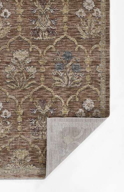 Momeni Wisteria WIS-1 Rust Area Rug, vintage floral rug with botanical pattern