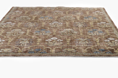 Momeni Wisteria WIS-1 Rust Area Rug, vintage floral rug with botanical pattern