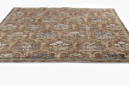 Momeni Wisteria WIS-1 Rust Area Rug, vintage floral rug with botanical pattern