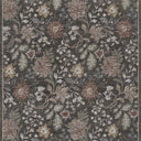 Momeni Wisteria WIS-2 Charcoal Area Rug, floral rug with layered botanical design