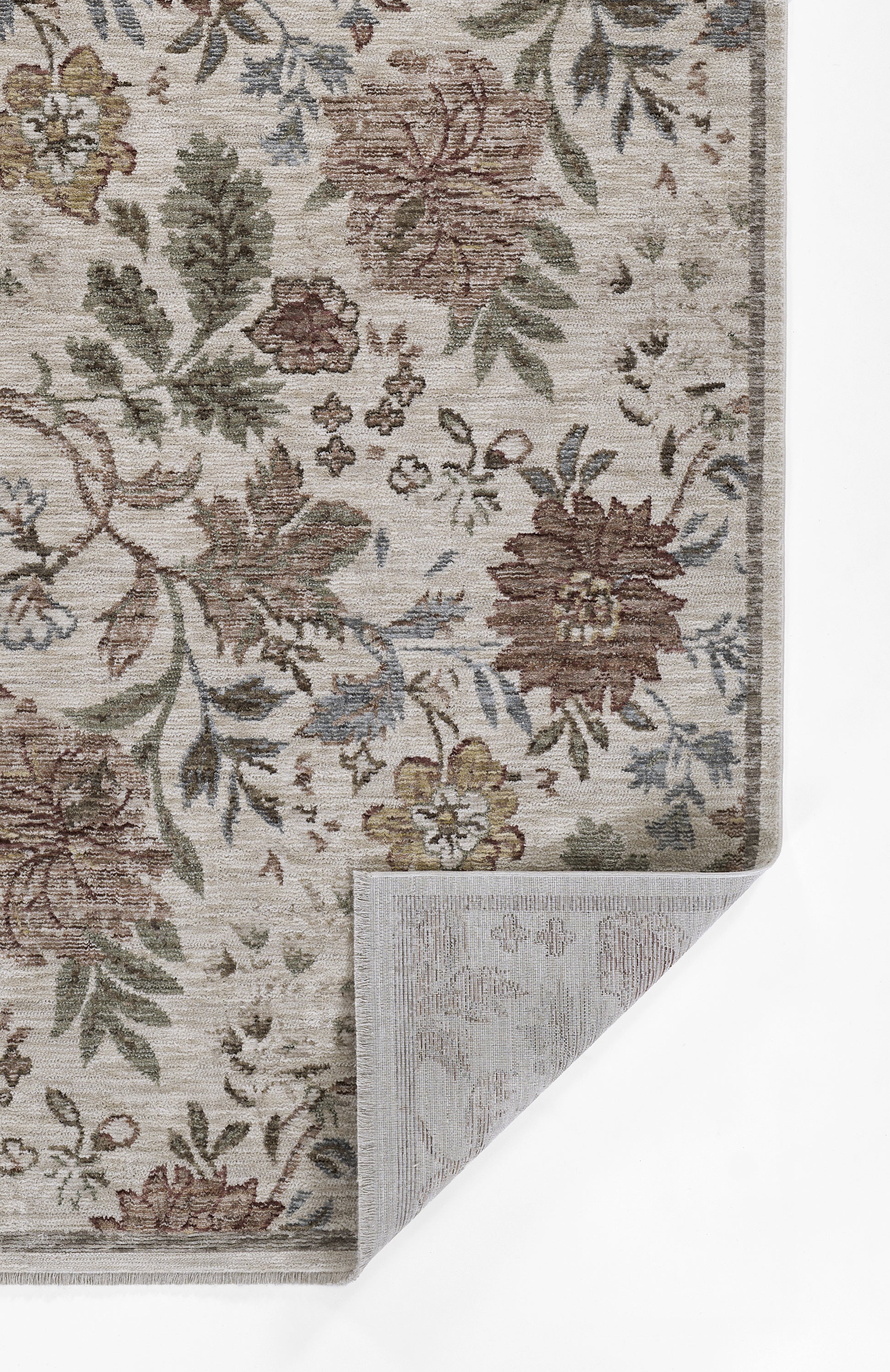 Momeni Wisteria WIS-2 Ivory Area Rug, vintage floral rug with botanical pattern