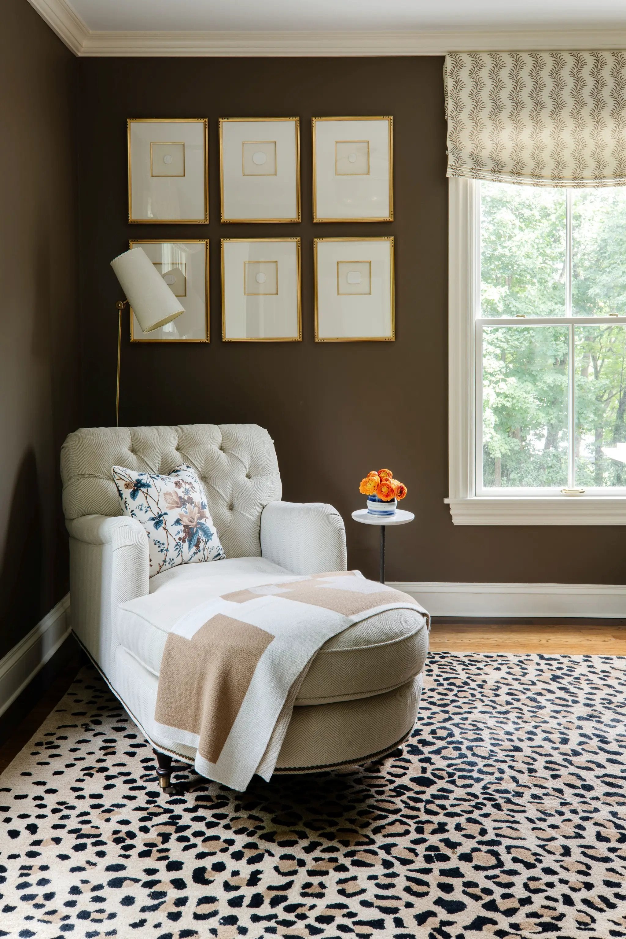 Woodland WOD-2 (Leopard) Beige Area Rug by Erin Gates by Momeni