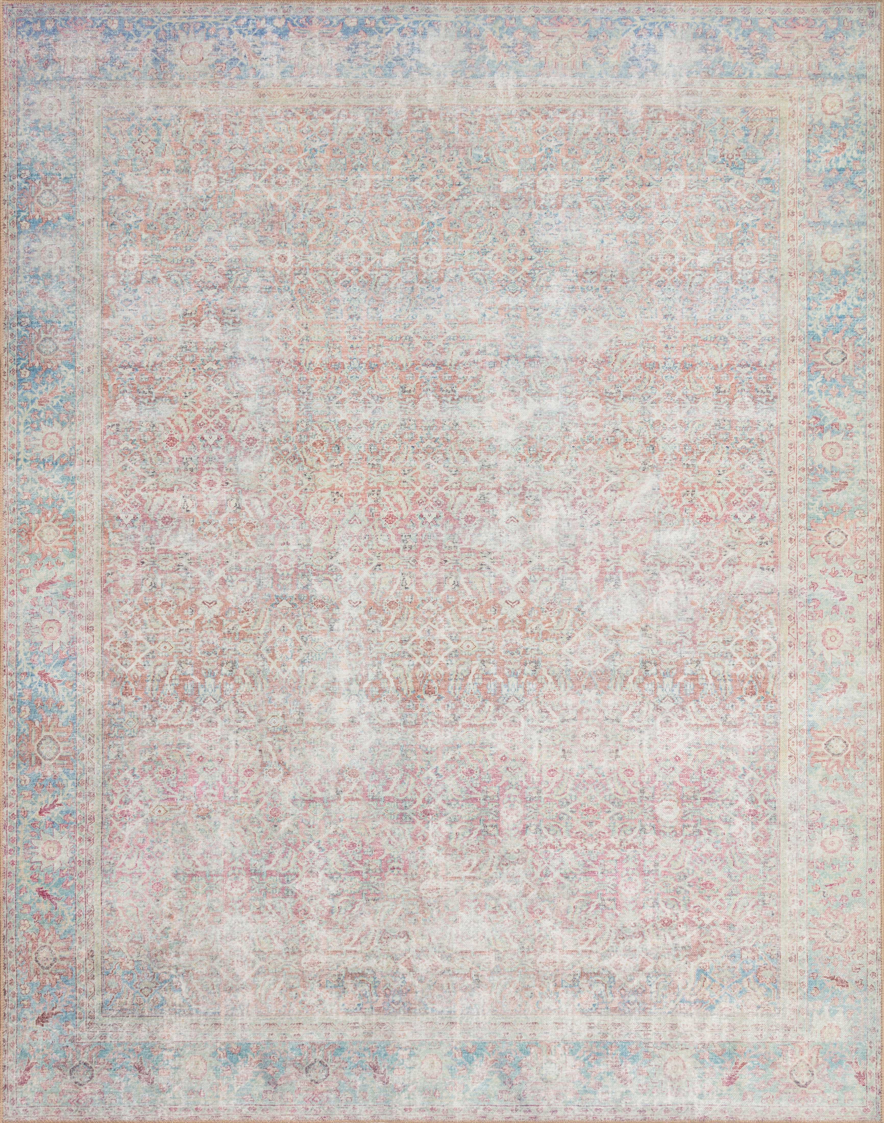 The Wynter WYN-04 Red / Teal Area Rug transforms any space with bold red and vibrant teal tones in a power-loomed 100% polyester area rug