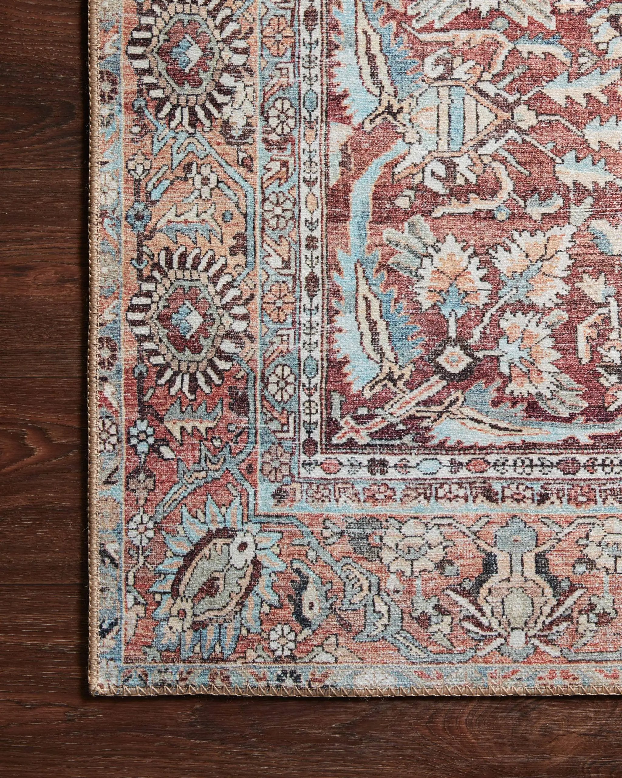 Wynter WYN-05 Tomato / Teal Area Rug by Loloi