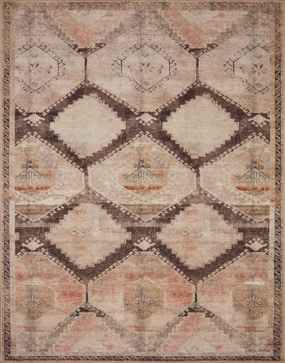 The Wynter WYN-08 Graphite / Blush Area Rug showcases graphite and delicate blush tones in a power-loomed 100% polyester area rug