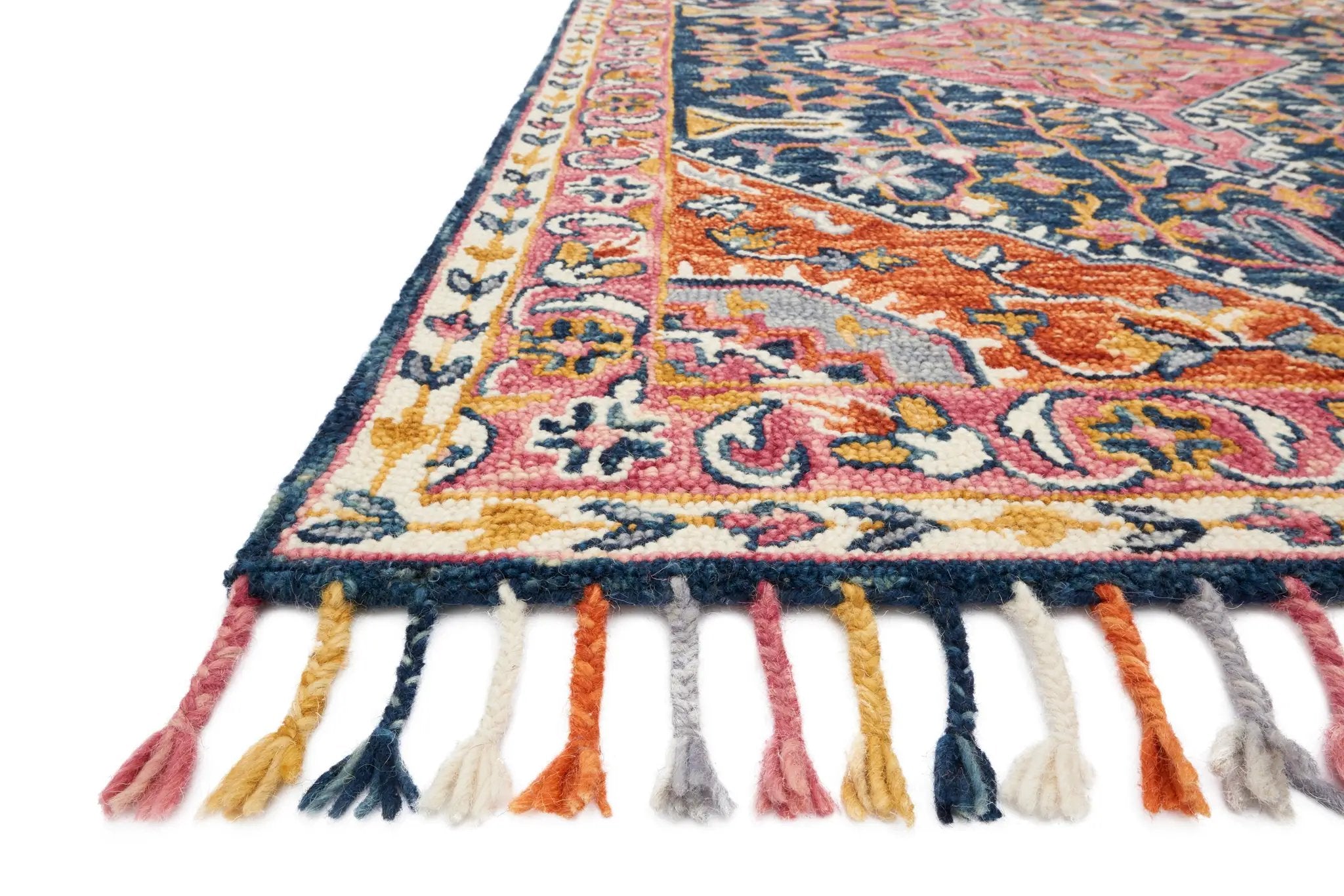 Zharah ZR-01 Navy / Multi Area Rug by Loloi