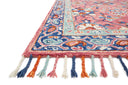 With romantic rose and casual denim hues, the Zharah ZR-03 Rose / Denim Area Rug is a hooked 100% wool area rug that elevates any room