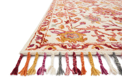 The Zharah ZR-06 Berry Area Rug delivers vibrant berry beauty in a hooked 100% wool area rug