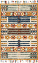 The Zharah ZR-08 Santa Fe Spice Area Rug combines santa fe spice tones with a hooked 100% wool area rug for effortless elegance