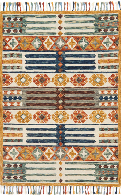 The Zharah ZR-08 Santa Fe Spice Area Rug combines santa fe spice tones with a hooked 100% wool area rug for effortless elegance