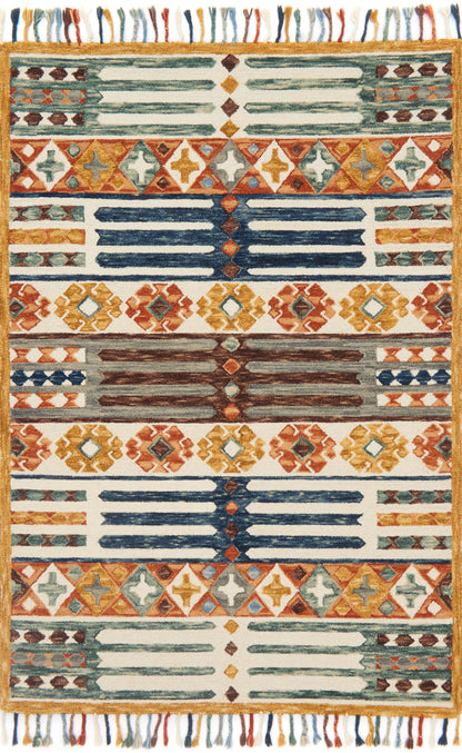 The Zharah ZR-08 Santa Fe Spice Area Rug combines santa fe spice tones with a hooked 100% wool area rug for effortless elegance