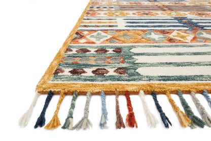 The Zharah ZR-08 Santa Fe Spice Area Rug combines santa fe spice tones with a hooked 100% wool area rug for effortless elegance