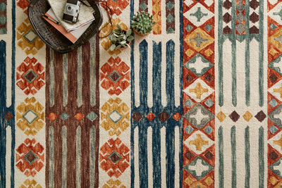 The Zharah ZR-08 Santa Fe Spice Area Rug combines santa fe spice tones with a hooked 100% wool area rug for effortless elegance